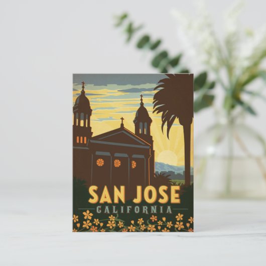 San Jose, CA Briefkaart (Staand voorkant)
