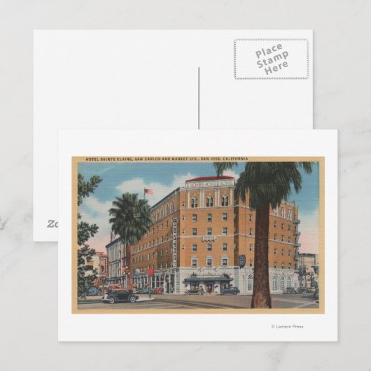 San Jose, CA - Hotel Sainte Claire Briefkaart (Voorkant / Achterkant)