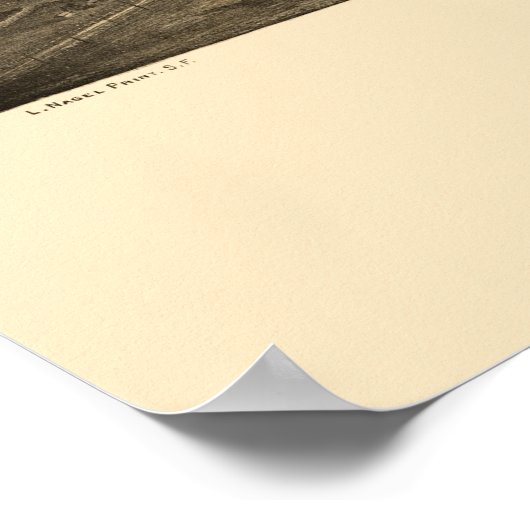 San Jose, CA Panorama Map - 1869 Poster (Hoek)