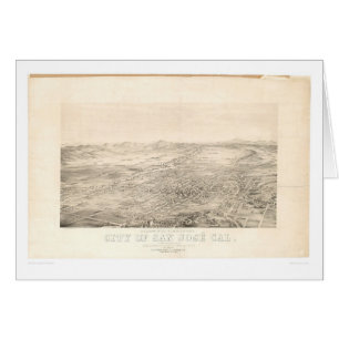 San Jose, CA. Panoramische kaart 1869 (1559A)