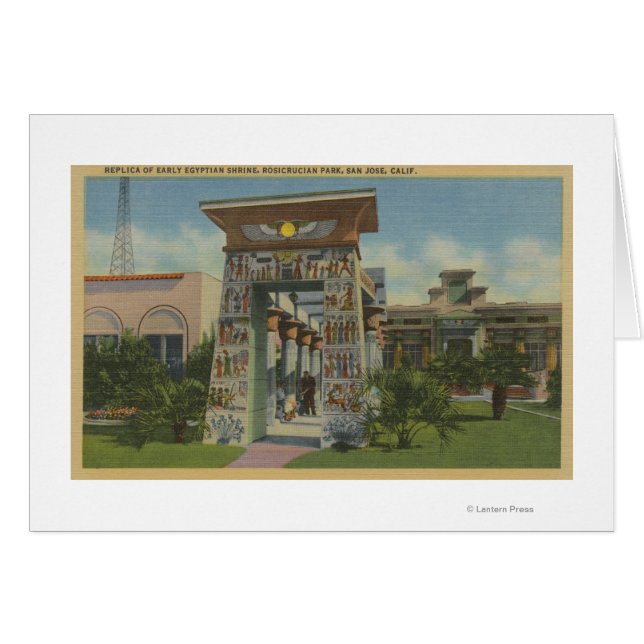 San Jose, CA - Replica of Egyptian Shrine (Voorkant Horizontaal)