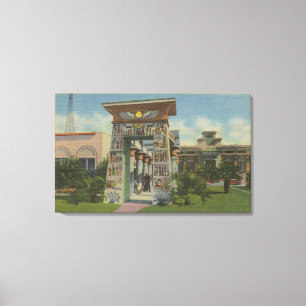 San Jose, CA - Replica of Egyptian Shrine Canvas Afdruk