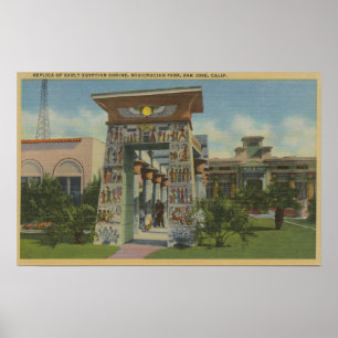 San Jose, CA - Replica of Egyptian Shrine Poster