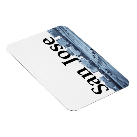 San Jose CA Skyline met San Jose in de lucht Magneet (Rechterzijde)