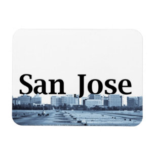 San Jose CA Skyline met San Jose in de lucht Magneet