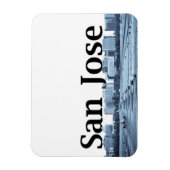 San Jose CA Skyline met San Jose in de lucht Magneet (Verticaal)