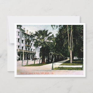 San Jose CA, St James Hotel, Park 1910s Briefkaart