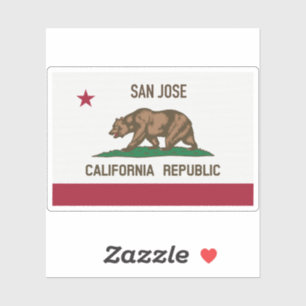 San Jose CA-vlag Sticker