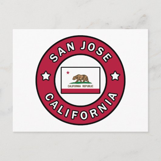 San Jose California Briefkaart (Voorkant)