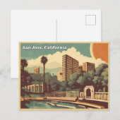 San Jose California Briefkaart (Voorkant / Achterkant)