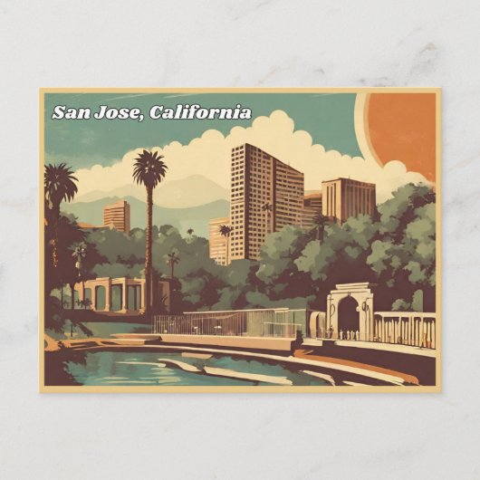 San Jose California Briefkaart (Voorkant)