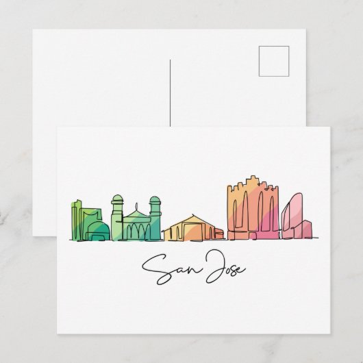 San Jose CALIFORNIA Briefkaart (Voorkant / Achterkant)