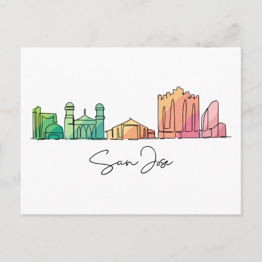 San Jose CALIFORNIA Briefkaart (Voorkant)