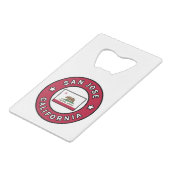 San Jose California Creditkaart Flessenopener (Voorkant Gekanteld)