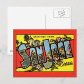 San Jose California  Greeting Briefkaart (Voorkant / Achterkant)