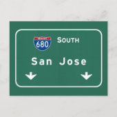 San Jose California Interstate Highway Freeway : Briefkaart (Voorkant)