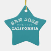 San Jose California Keramisch Ornament (Achterkant)