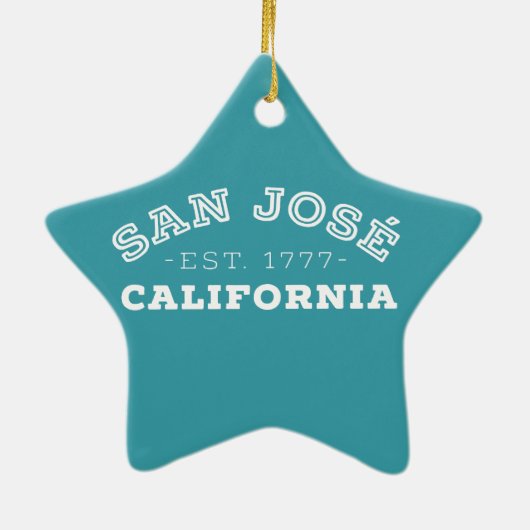 San Jose California Keramisch Ornament (Achterkant)