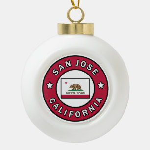 San Jose California Keramische Bal Ornament