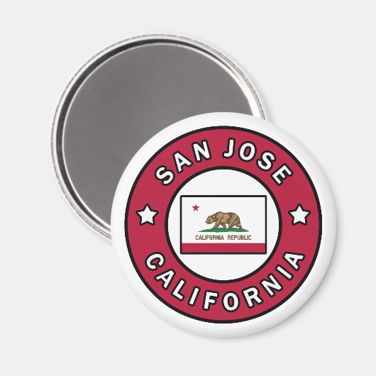 San Jose California Magneet (Voorkant / Achterkant)