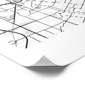 San Jose California Modern Minimal City Street Map Poster (Hoek)