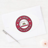 San Jose California Ovale Sticker (Envelop)