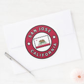 San Jose California Ronde Sticker (Envelop)