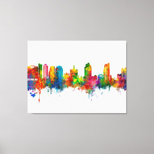 San Jose California Skyline Canvas Afdruk