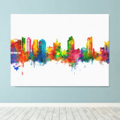 San Jose California Skyline Canvas Afdruk (Insitu (Houten vloer))