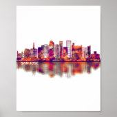 San Jose California Skyline Poster (Voorkant)