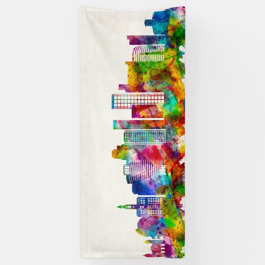San Jose California Skyline Spandoek (Verticaal)
