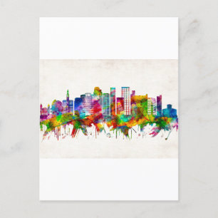 San Jose California Skyline Uitnodiging Briefkaart