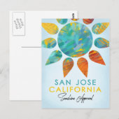 San Jose California Sunshine Travel Briefkaart (Voorkant / Achterkant)