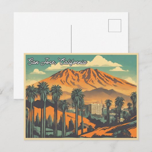 San Jose California Travel Briefkaart (Voorkant / Achterkant)