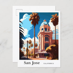 San Jose California Travel  Illustratie Briefkaart