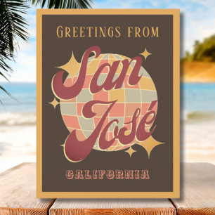 San José California USA Retro  Briefkaart