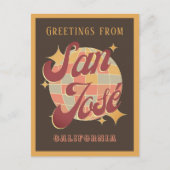 San José California USA Retro  Briefkaart (Voorkant)