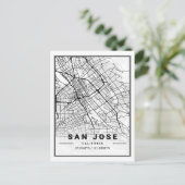 San Jose California, Verenigde Staten reisstadkaar Briefkaart (Staand voorkant)