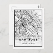 San Jose California, Verenigde Staten reisstadkaar Briefkaart (Voorkant / Achterkant)