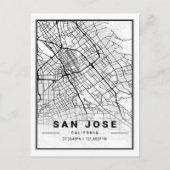 San Jose California, Verenigde Staten reisstadkaar Briefkaart (Voorkant)
