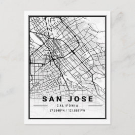 San Jose California, Verenigde Staten reisstadkaar Briefkaart