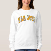 San Jose California Vintage College Style Trui (Voorkant)