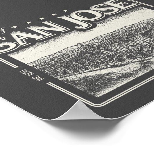 SAN JOSE CALIFORNIA VINTAGE POSTER (Hoek)