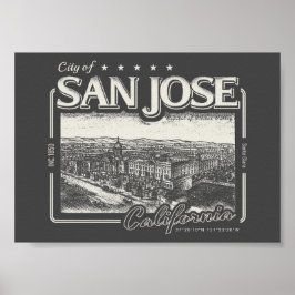 SAN JOSE CALIFORNIA VINTAGE POSTER