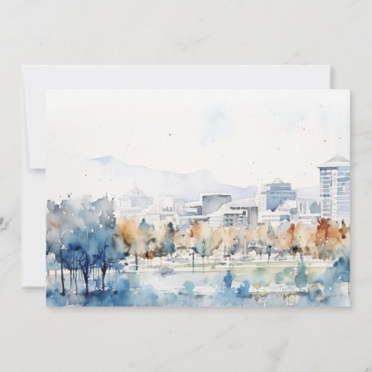 San Jose California Waterverf repetitie diner Kaart (Achterkant)