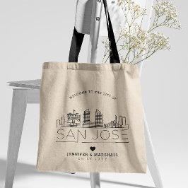 San Jose, California Wedding | Stijlvolle Skyline Tote Bag