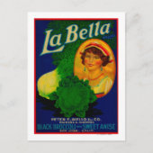 San Jose, CaliforniaLa Bella Vegetable Label Briefkaart (Voorkant)