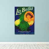 San Jose, CaliforniaLa Bella Vegetable Label Canvas Afdruk (Insitu (Houten vloer))