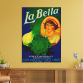 San Jose, CaliforniaLa Bella Vegetable Label Canvas Afdruk (Insitu (Woonkamer))