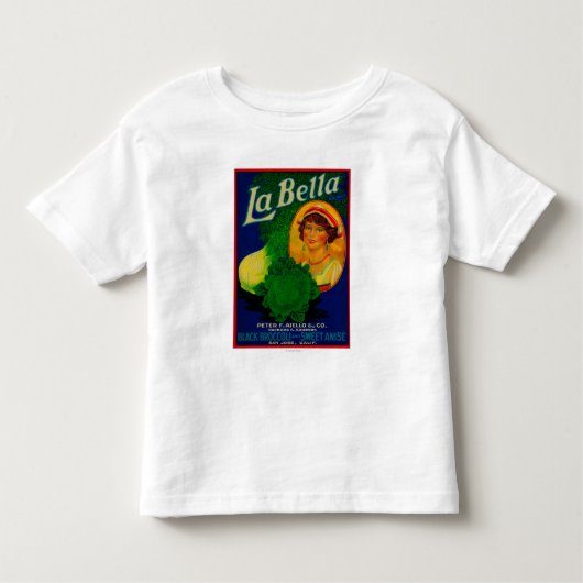 San Jose, CaliforniaLa Bella Vegetable Label Kinder Shirts (Voorkant)